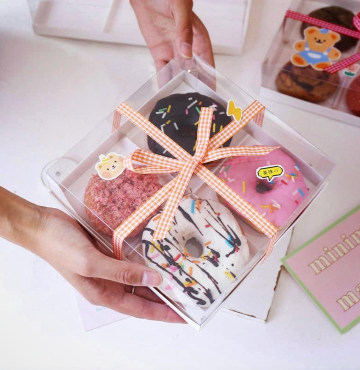 Transparent Donut / Cookie Box (various sizes)