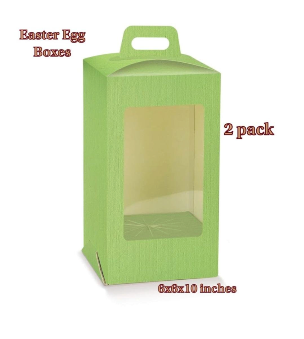 Green Fibre Easter Egg Boxes x2