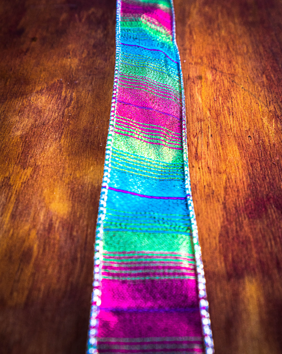 Rainbow Ribbon Wire Edged