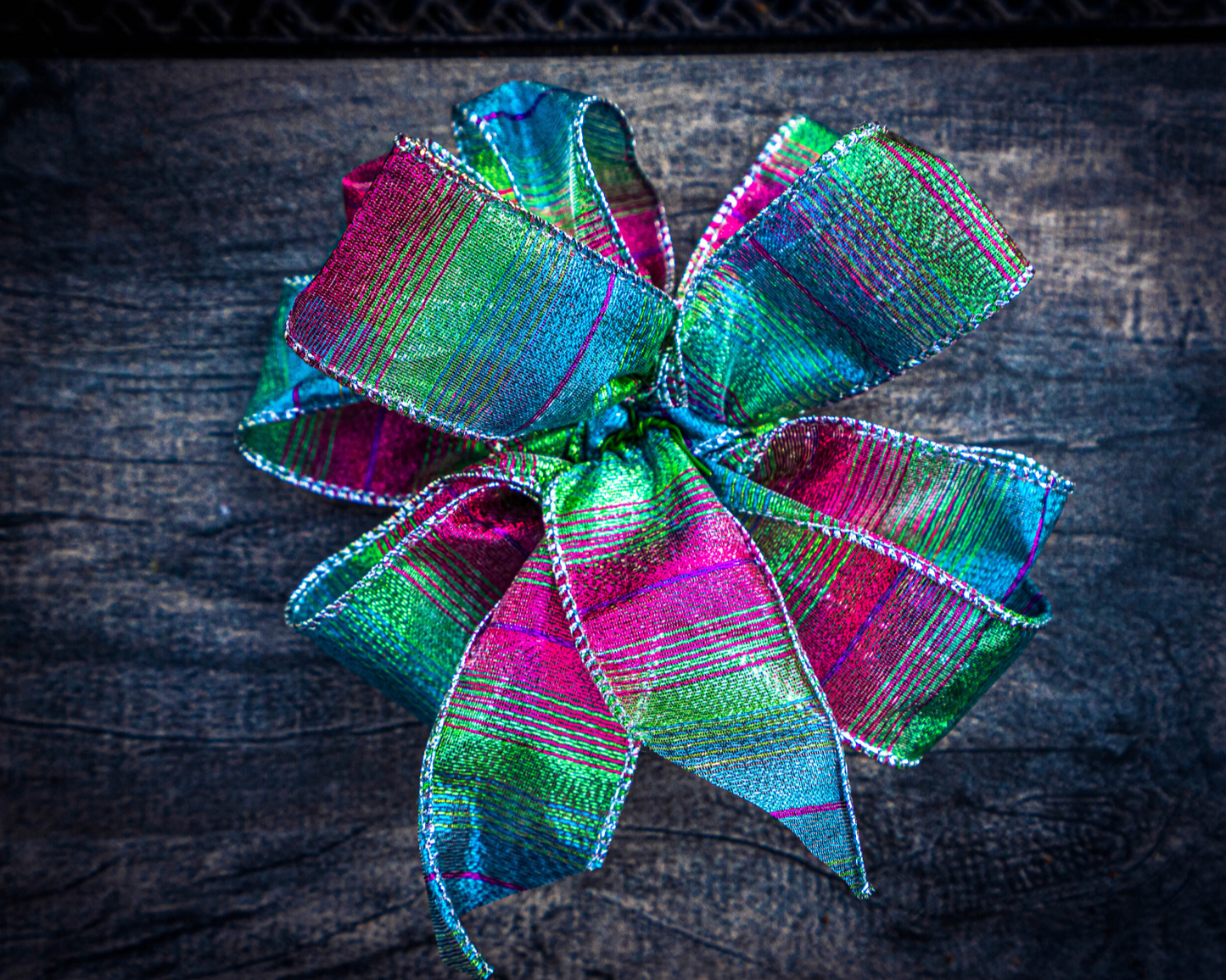 Rainbow Ribbon Wire Edged