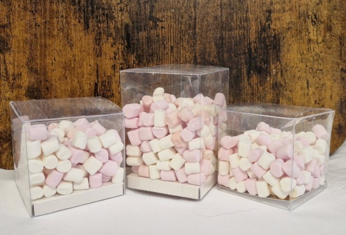 7x7x7cm Easy Pop up Transparent Box x 10