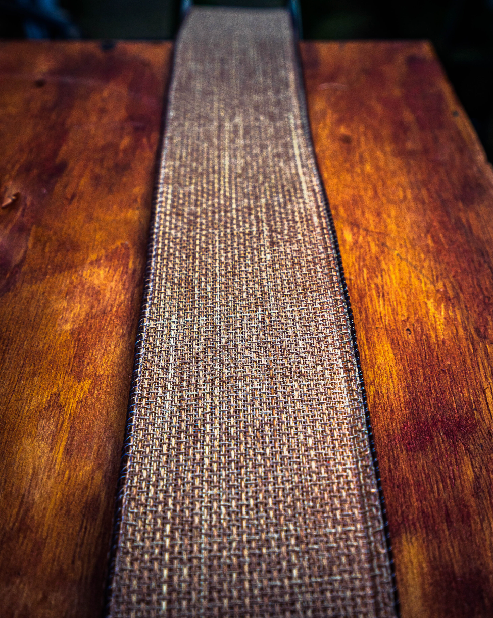 Wide Hessian Ribbon - (Wired)