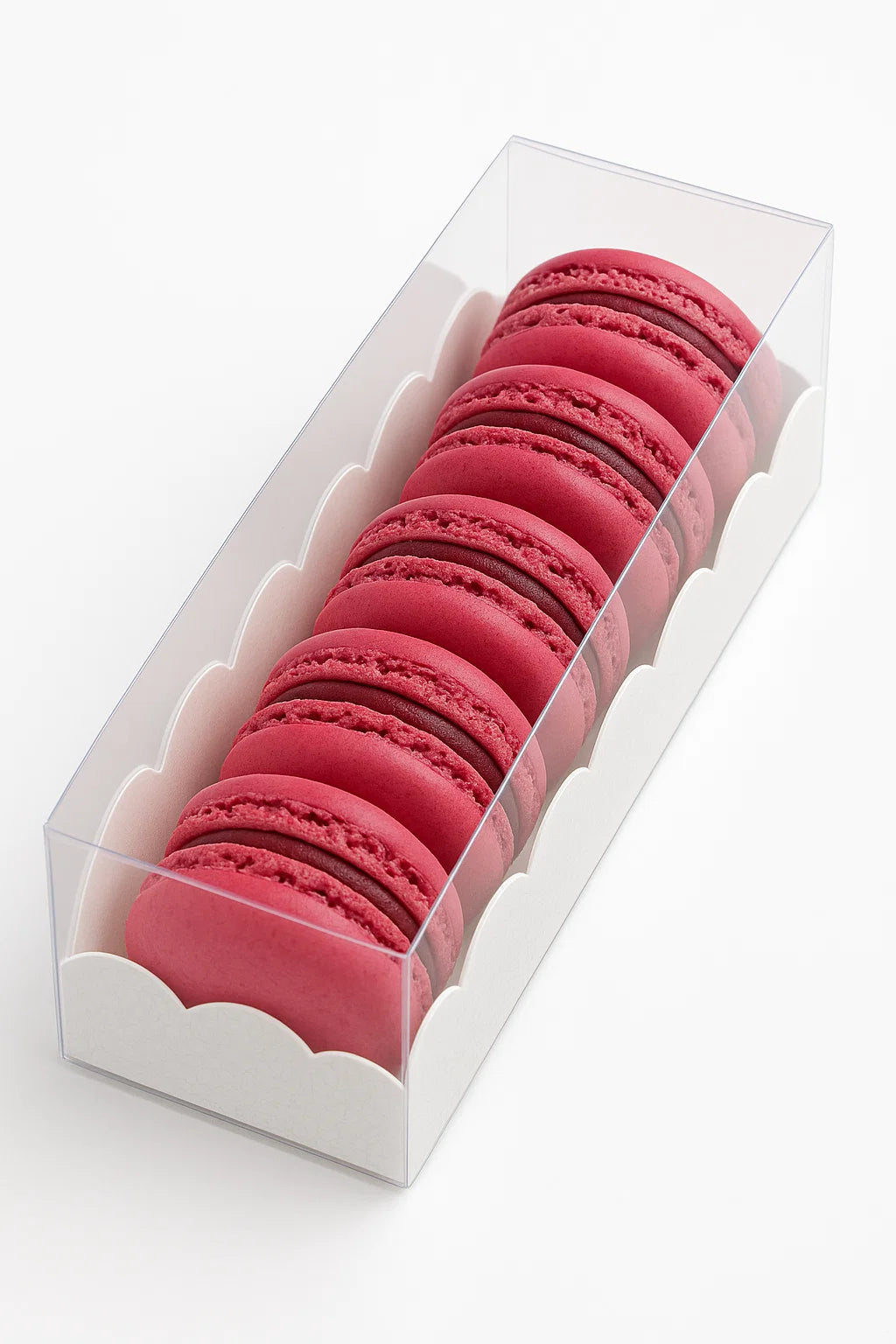 Pelle Macaron Box with Scalloped Edge