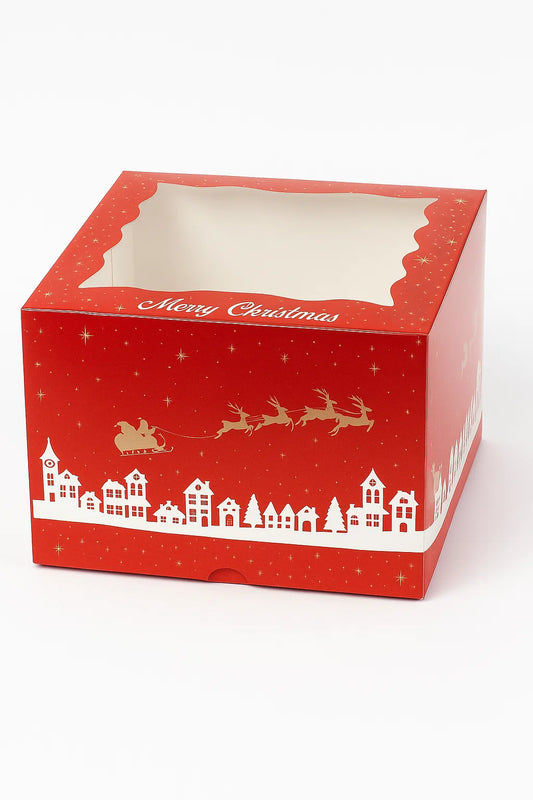 Christmas Window Gateaux box x 5