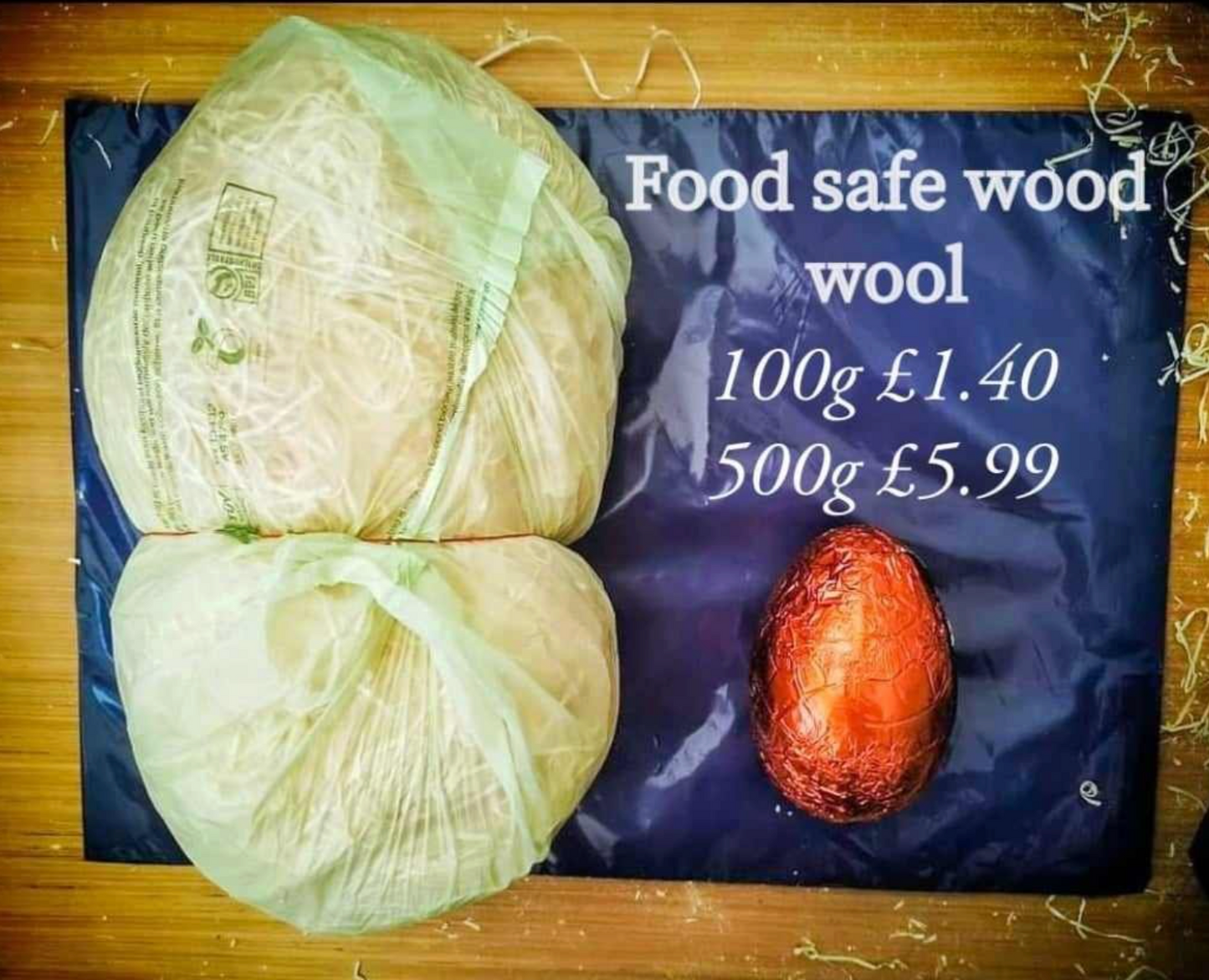 Food Safe Wood Wool (various sizes)
