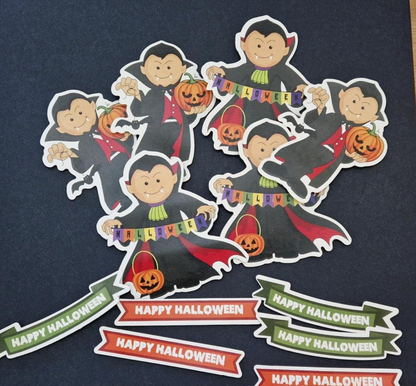 Halloween Vampire Stickers x 12