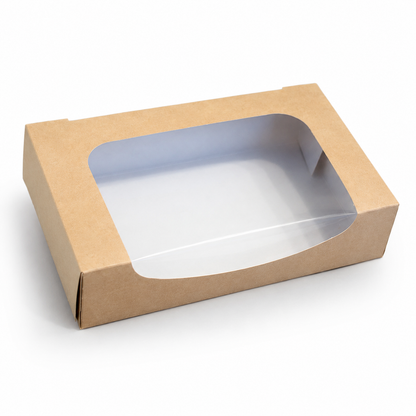 Luxury Kraft Window Boxes x 10