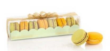 Macaron Boxes w/ Scalloped Edge and trim x 5