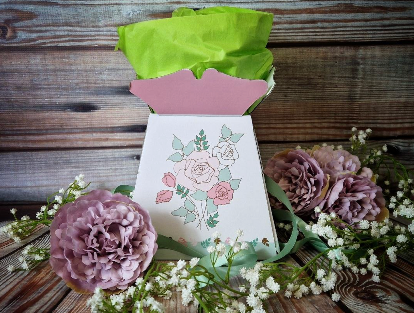 Mothers Day Floral Living Vase x 2