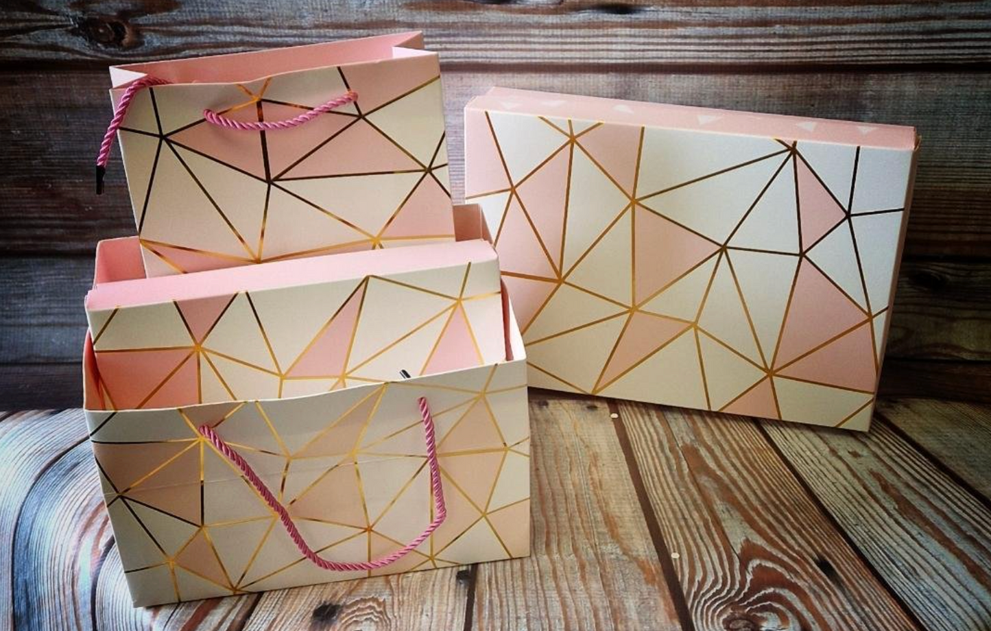 Pink Aztec Cake Bags (various sizes) x 5