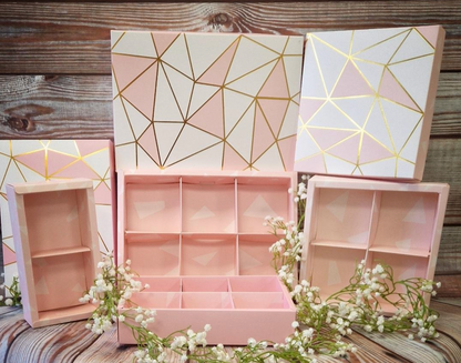 Pink Aztec Chocolate/Treat boxes x 5