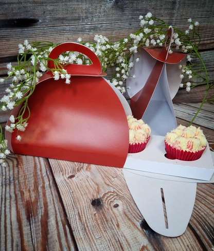 Red Cupcake/Treat Boxes x 5