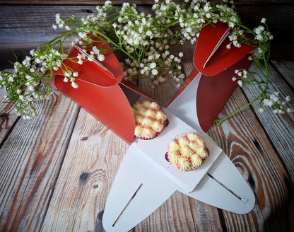 Red Cupcake/Treat Boxes x 5