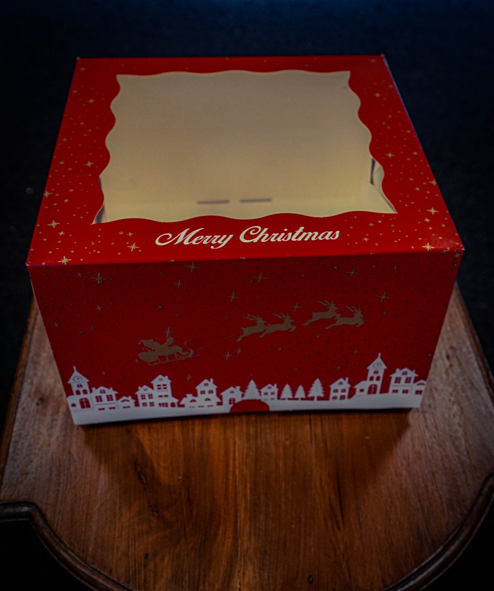 Christmas Window Gateaux box x 5