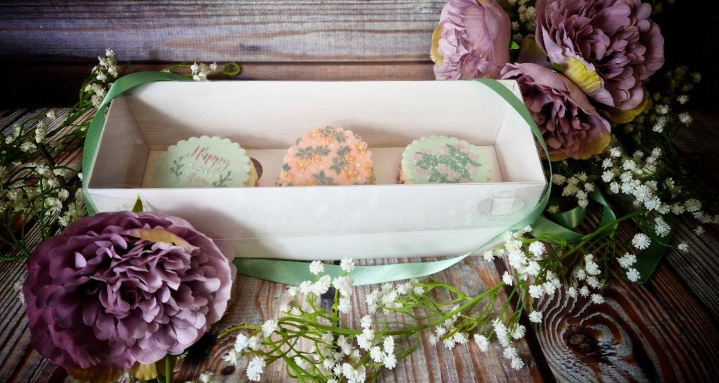 Cupcake Box With Full Clear Lid x 2