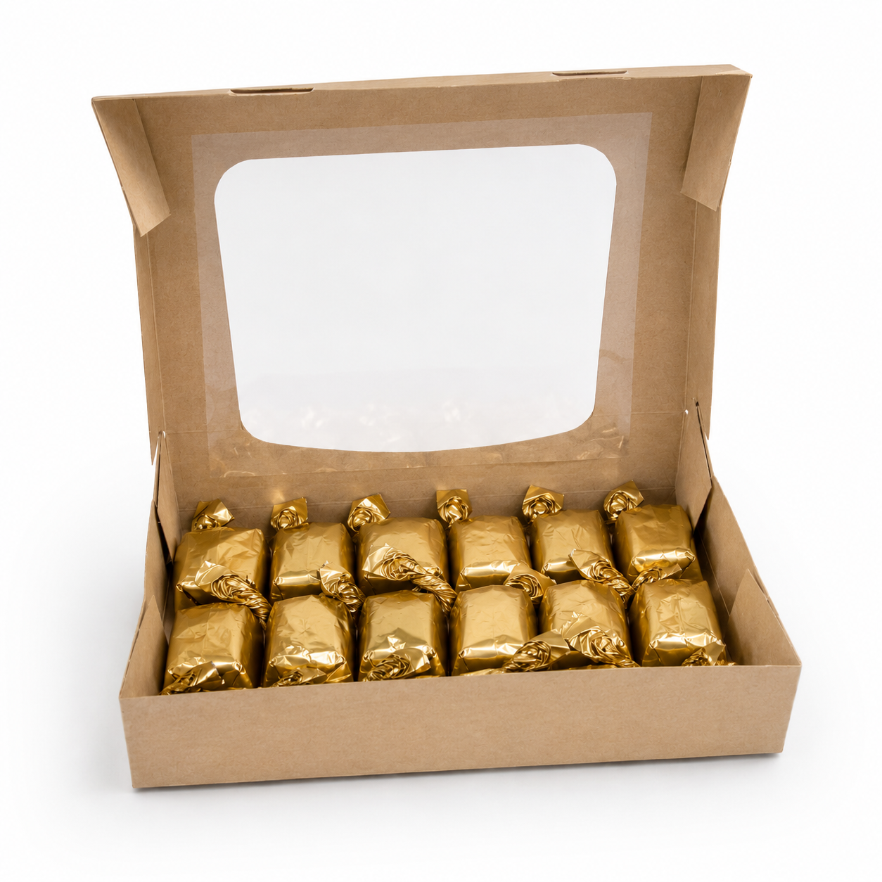 Luxury Kraft Window Boxes x 10