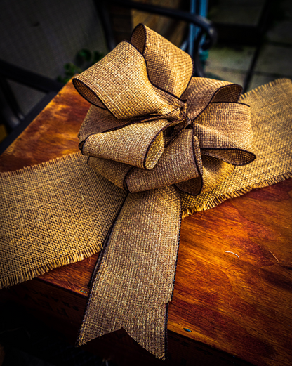 Wide Hessian Ribbon - (Wired)