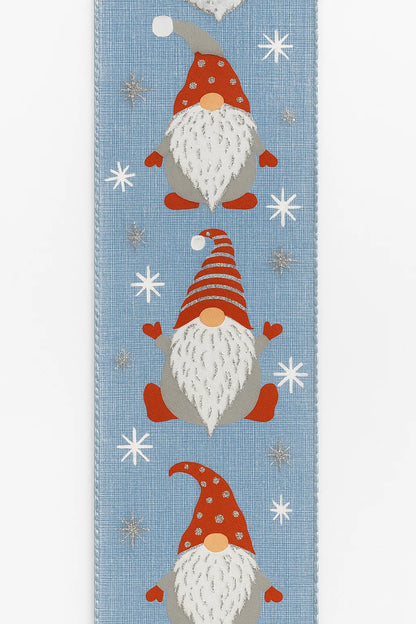 Nordic Santa Christmas Ribbon Ice Blue