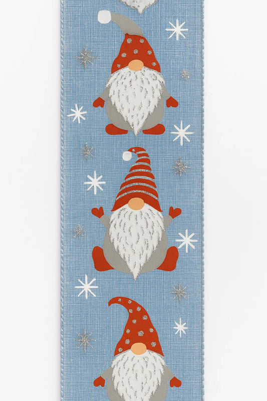Nordic Santa Christmas Ribbon Ice Blue