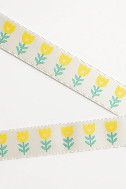 Spring Flowers Easter Satin Ribbon