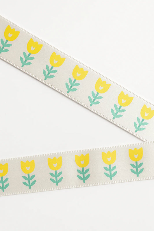 Spring Flowers Easter Satin Ribbon