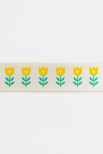 Spring Flowers Easter Satin Ribbon