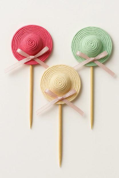 Mini Hats On Sticks x 50