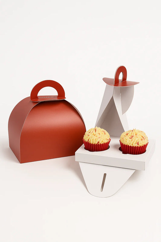 Red Cupcake/Treat Boxes x 5