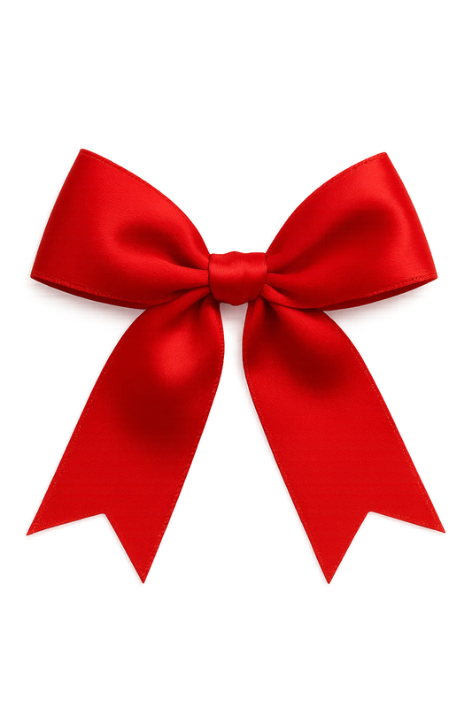 Red Satin Bows x 12